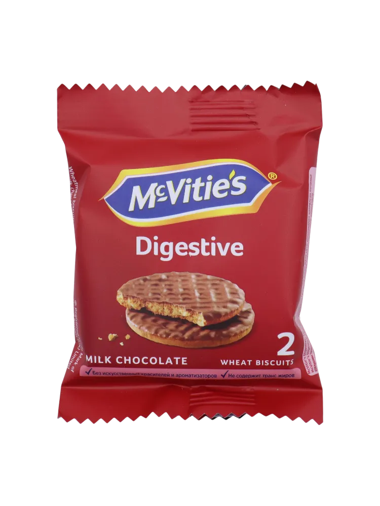 ПЕЧЕНЬЕ MCVITIES DIGESTIVES 33.3Г МОЛ ШОК ХАМЛЕ - фото 1