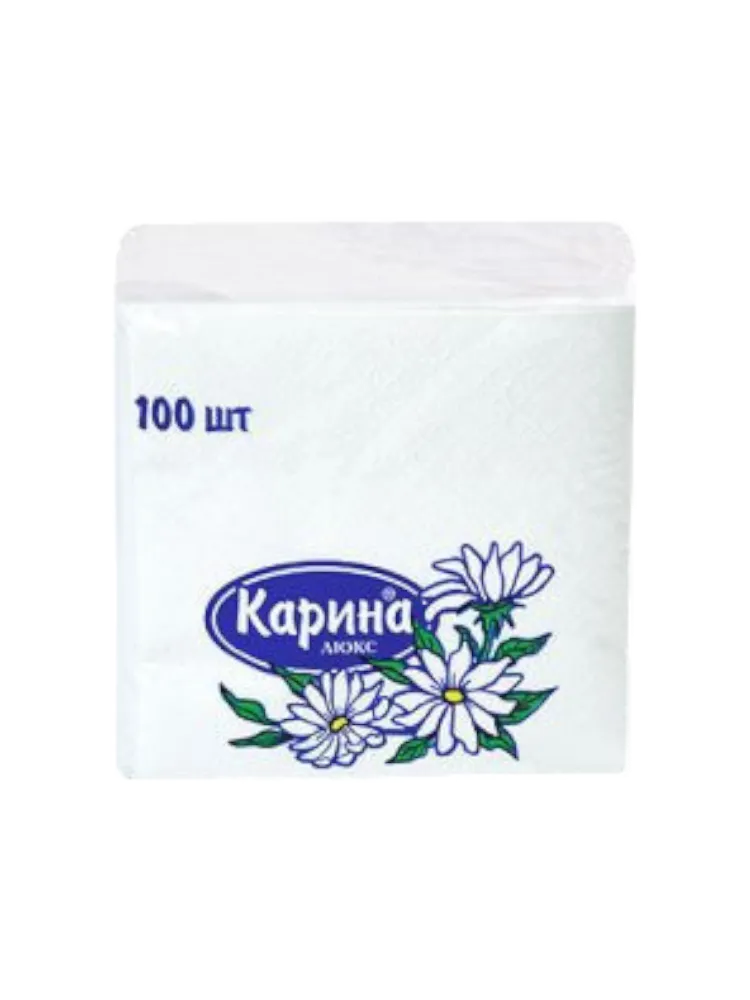 САЛФЕТКИ КАРИНА 100ШТ БЕЛАЯ