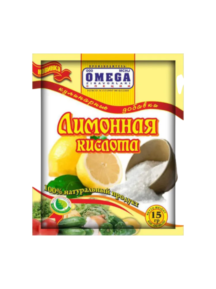 ПРИПРАВА ОМЕГА 15Г ЛИМОННАЯ КИСЛОТА 