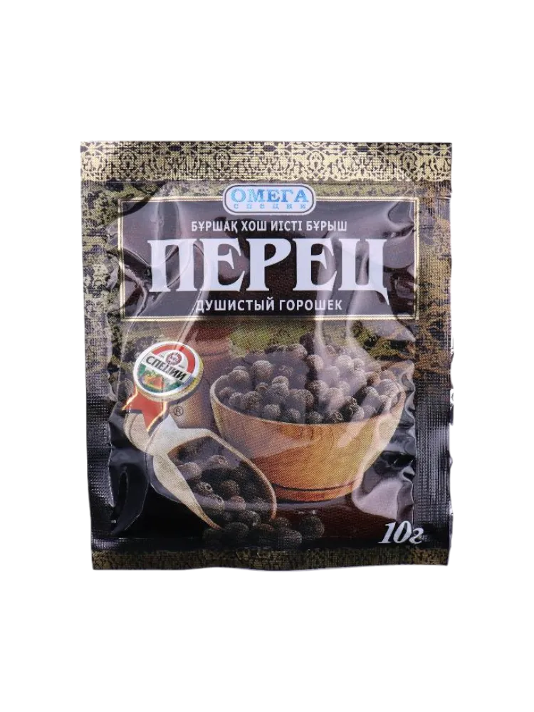 ПРИПРАВА ОМЕГА 10Г ПЕРЕЦ ЧЕР ГОРОШЕК ДУШИСТЫЙ