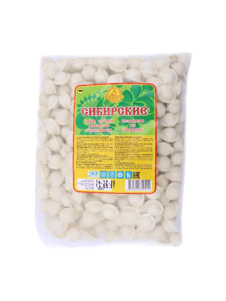 ПЕЛЬМЕНИ БОГАТЫРЬ 900Г СИБИРСКИЕ ИЗ ГОВЯДИНЫ