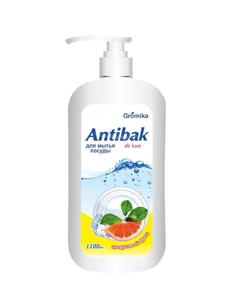 МОЮЩЕЕ СР-ВО ANTIBAK DE LUXE 1100МЛ ЦИТРУСОВЫЙ ФРЕШ Д/ПОСУДЫ