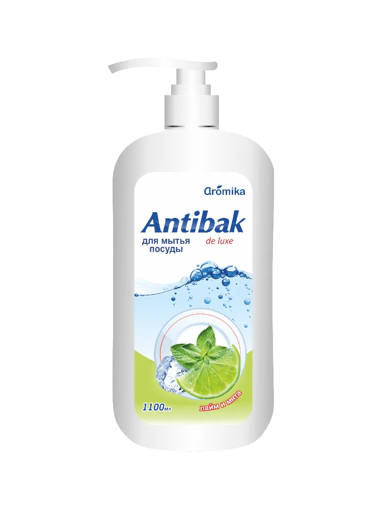 МОЮЩЕЕ СР-ВО ANTIBAK DE LUXE 1100МЛ ЛАЙМ/МЯТА Д/ПОСУДЫ