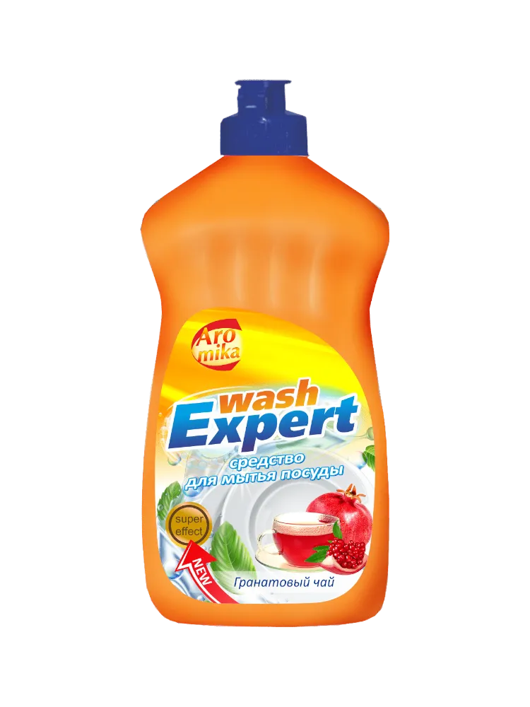 ГЕЛЬ Д/МЫТЬЯ ПОСУДЫ WASH EXPERT 500МЛ ГРАНАТОВЫЙ ЧАЙ 