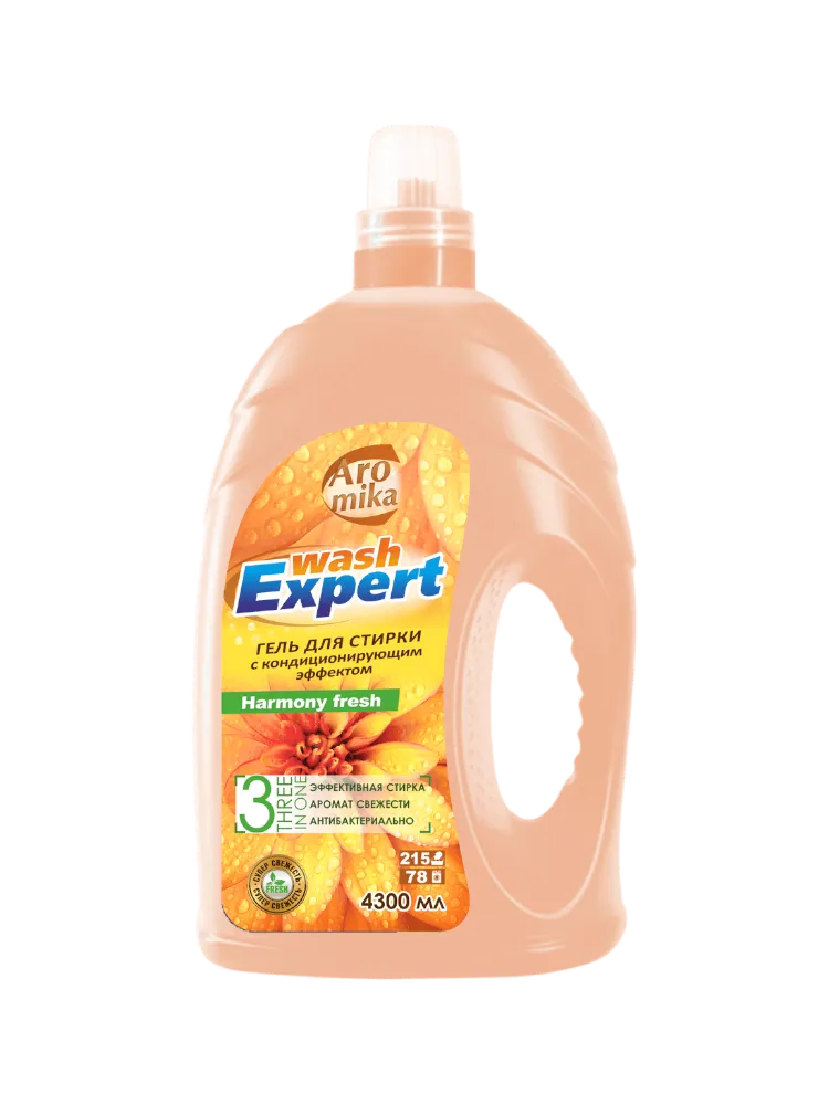 ГЕЛЬ Д/СТИРКИ WASH EXPERT 3В1+КОНДИЦИОНЕР 4300МЛ HARMONY FRESH