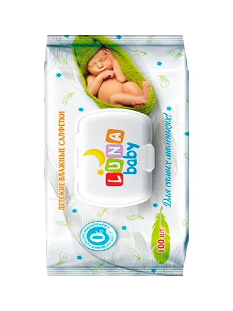 САЛФЕТКИ ВЛАЖ LUNA BABY ДЕТСКИЕ COMFORT 100ШТ