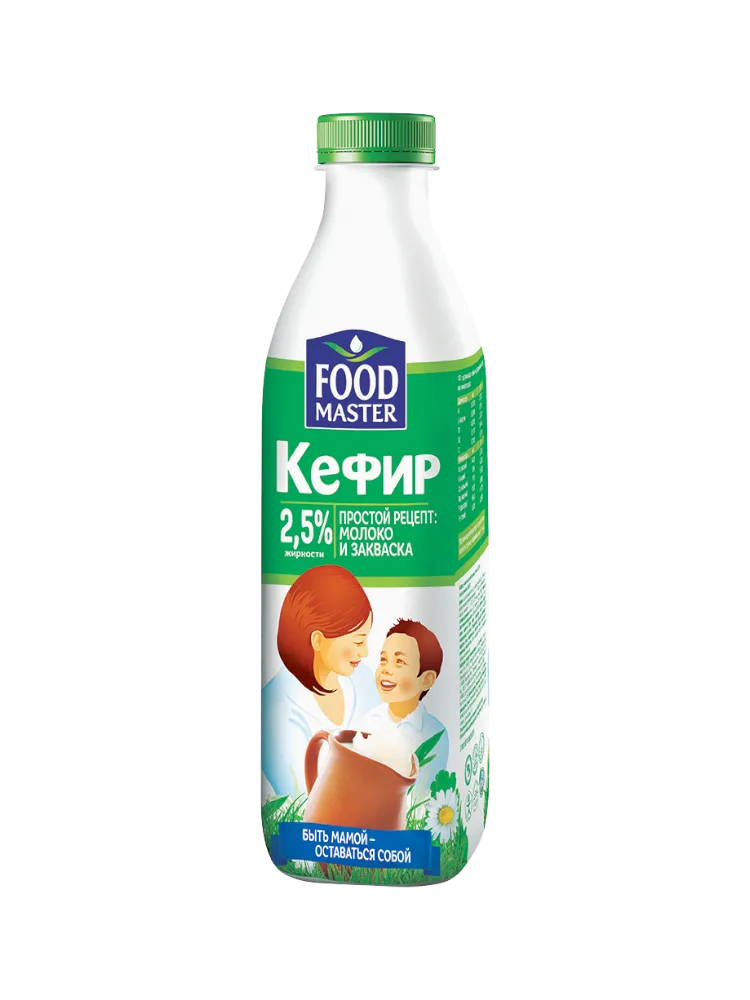КЕФИР FOOD MASTER 2.5% 900Г ПЛ/Б