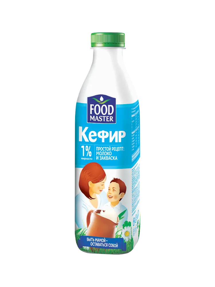 КЕФИР FOOD MASTER 1% 900Г ПЛ/Б