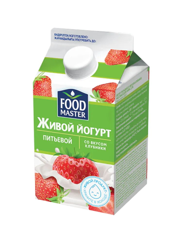 ЙОГУРТ FOOD MASTER 450Г 2% КЛУБНИКА
