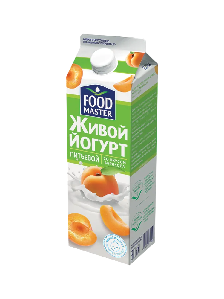 ЙОГУРТ FOOD MASTER 900Г АБРИКОС 2% П/ППИТ