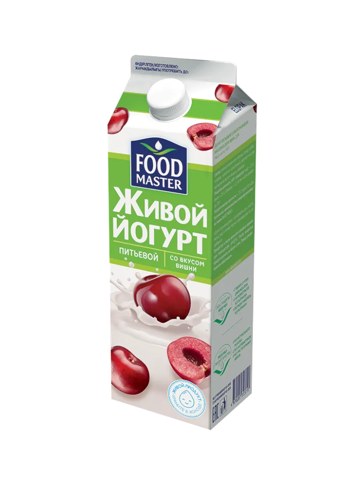 ЙОГУРТ FOOD MASTER 900Г ВИШНЯ 2% П/ППИТ