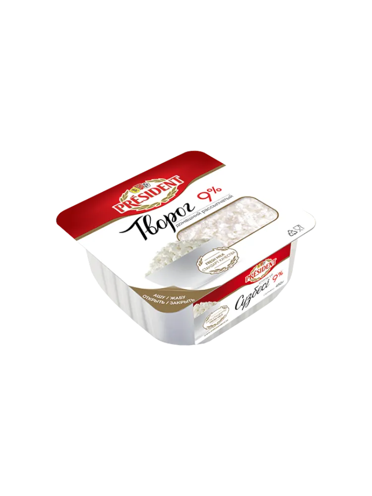 ТВОРОГ PRESIDENT 450Г 9% ДОМАШНИЙ