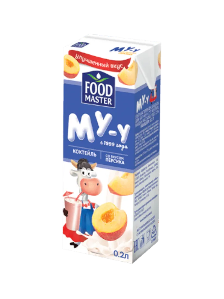 КОКТЕЙЛЬ МУ-У 200Г МОЛОЧНЫЙ ПЕРСИК 2.0%ФМ
