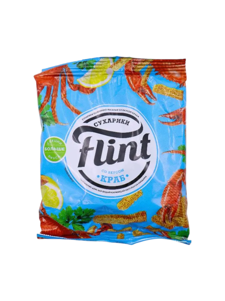 СУХАРИКИ FLINT 60Г КРАБ