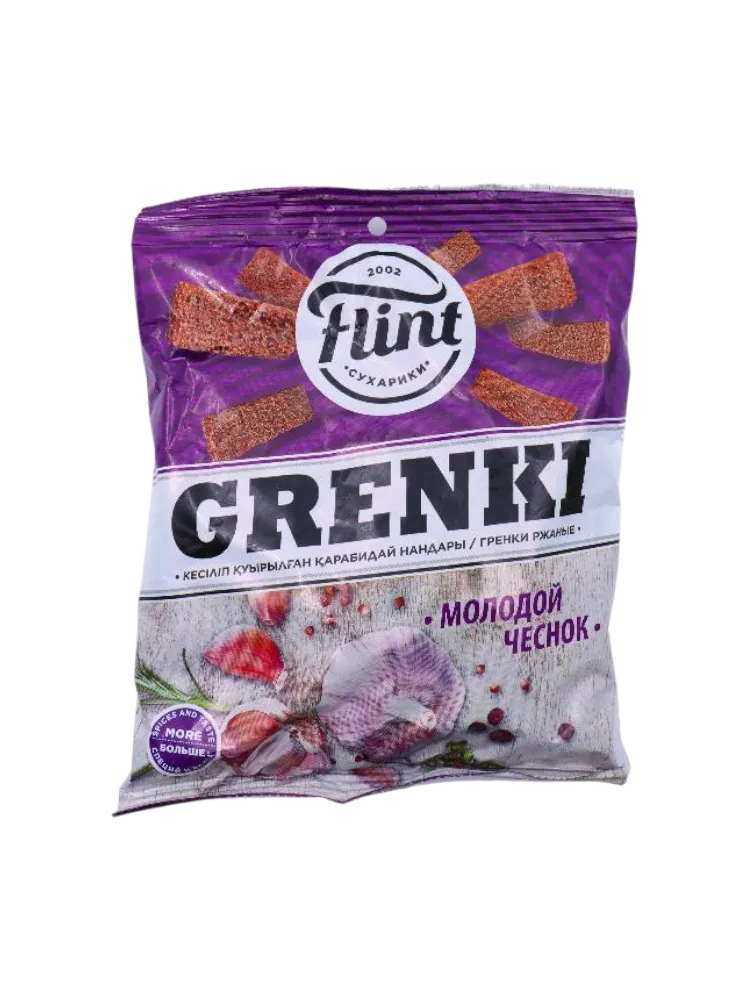ГРЕНКИ FLINT 100Г РЖАНЫЕ ЧЕСНОК