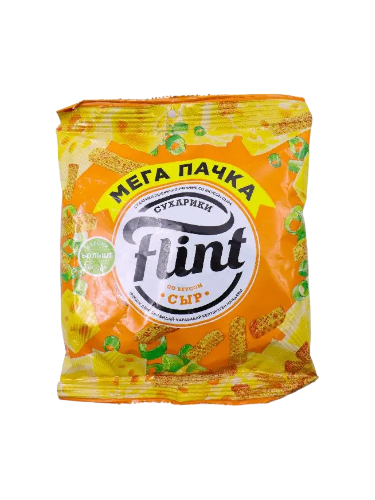 СУХАРИКИ FLINT 100Г ПШЕНИЧ/РЖАНЫЕ СО ВКУСОМ СЫРА