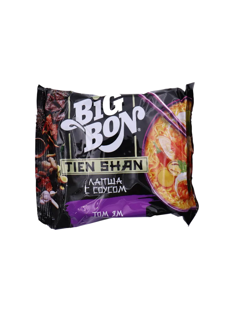 ЛАПША BIG BON 85Г ТЯНЬ-ШАНЬ СО ВКУСОМ ТОМ ЯМ