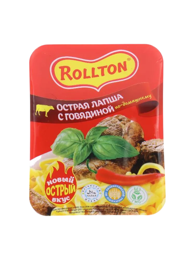 ЛАПША РОЛЛТОН 90Г ПО-ДОМАШНЕМУ ГОВЯДИНА ОСТРАЯ