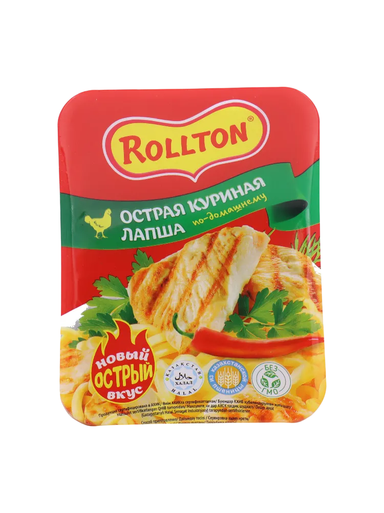 ЛАПША РОЛЛТОН 90Г ПО-ДОМАШНЕМУ КУРИНАЯ ОСТРАЯ