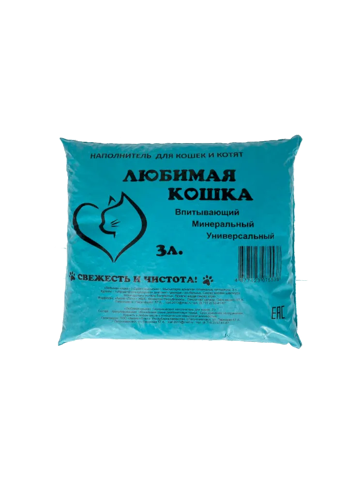 НАПОЛНИТЕЛЬ ЛЮБИМАЯ КОШКА 3Л ВПИТЫВАЮЩИЙ