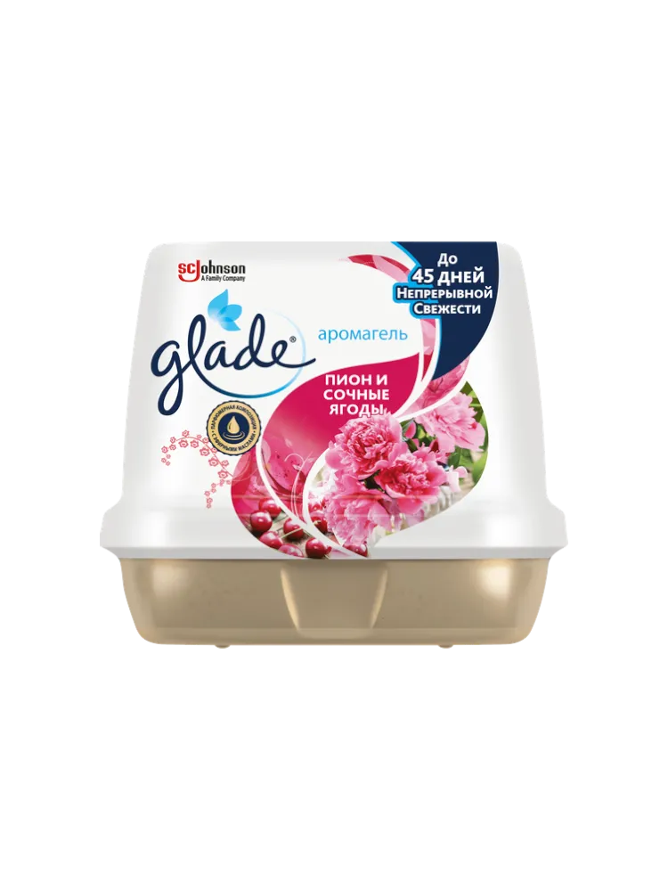 ОСВЕЖИТЕЛЬ GLADE  180ГР АРОМАГЕЛЬ ПИОН И СОЧНЫЕ ЯГОДЫ