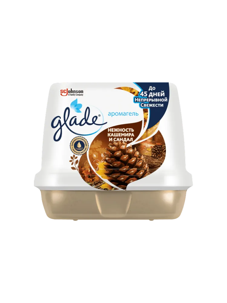 ОСВЕЖИТЕЛЬ GLADE  180ГР НЕЖНОСТЬ КАШЕМИРА И САНДАЛ