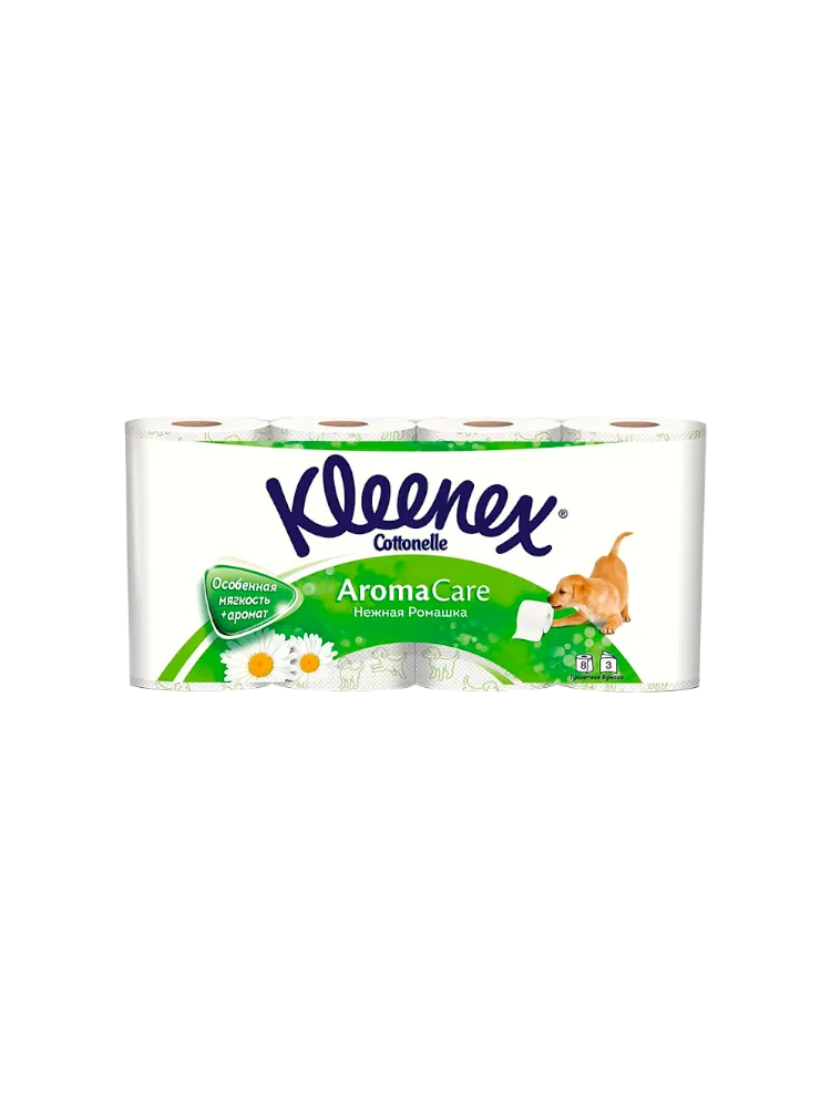 ТУАЛЕТ БУМАГА KLEENEX 8ШТ CHAMOMILE РОМАШКА