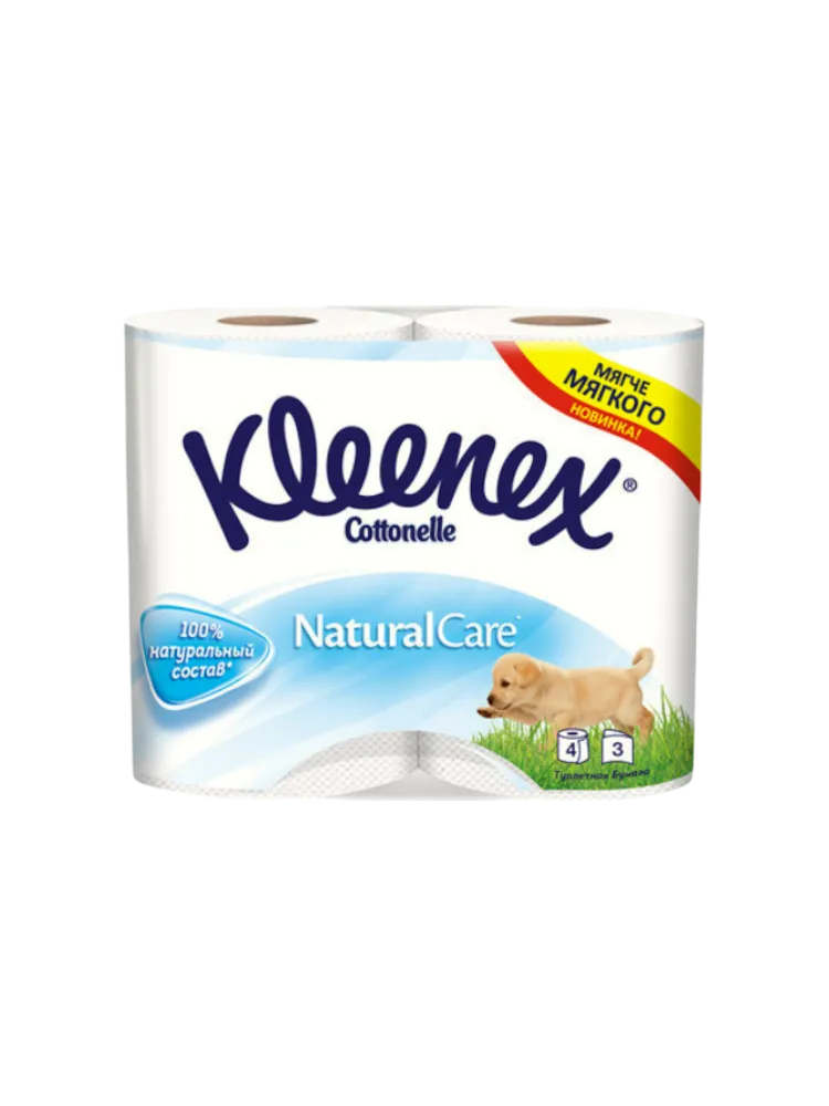 ТУАЛЕТ БУМАГА KLEENEX 4ШТ NATURAL 