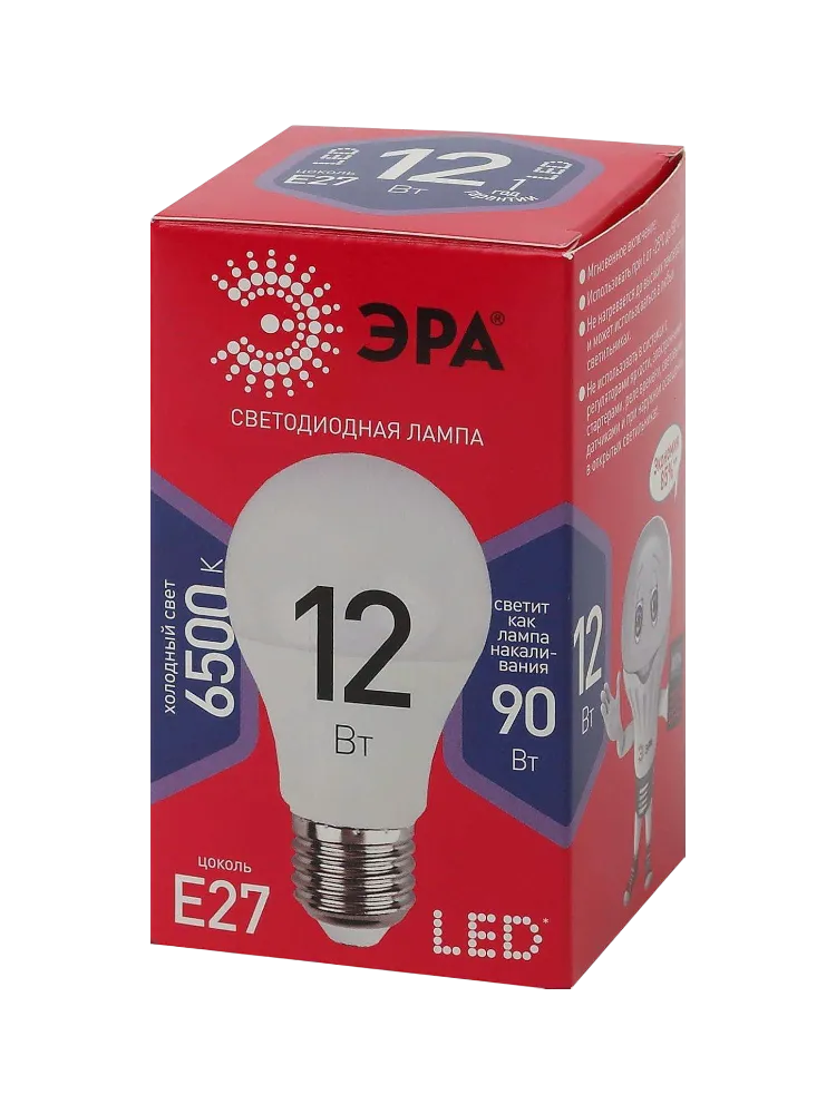 ЛАМПОЧКА ЭКО LED A60-12W-865-E27 СВЕТОДИОД