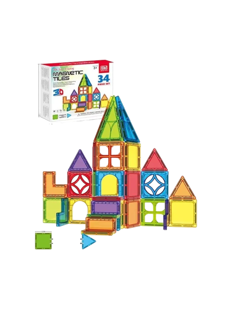 Конструктор Magnetic Tiles замок, деталей 34 шт