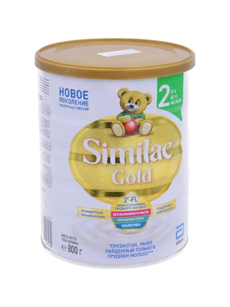 МОЛ СМЕСЬ SIMILAC ГОЛД 2 800Г ОТ 6 ДО 12 МЕС
