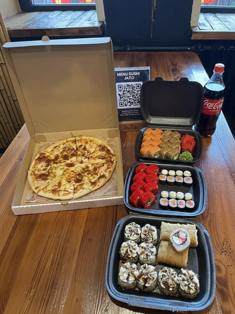 Комбо №5 (56шт)+Cola1L+Pizza-Морское от JaDi