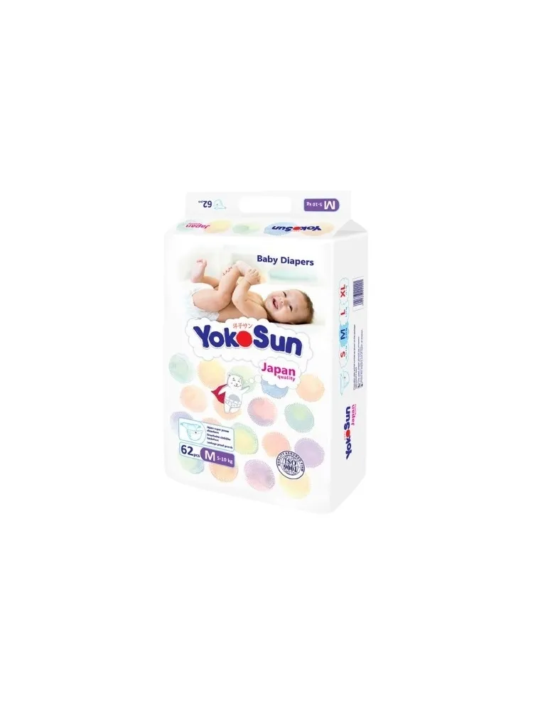 Подгузники Yokosun Comfort+ M, 62 шт