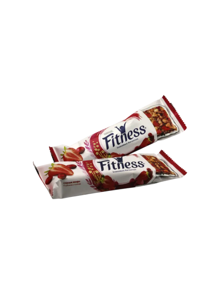 БАТОНЧИК NESTLE 23.5Г FITNESS С ЦЕЛЬНЫМИ ЗЛАКАМИ И КЛУБНИКОЙ