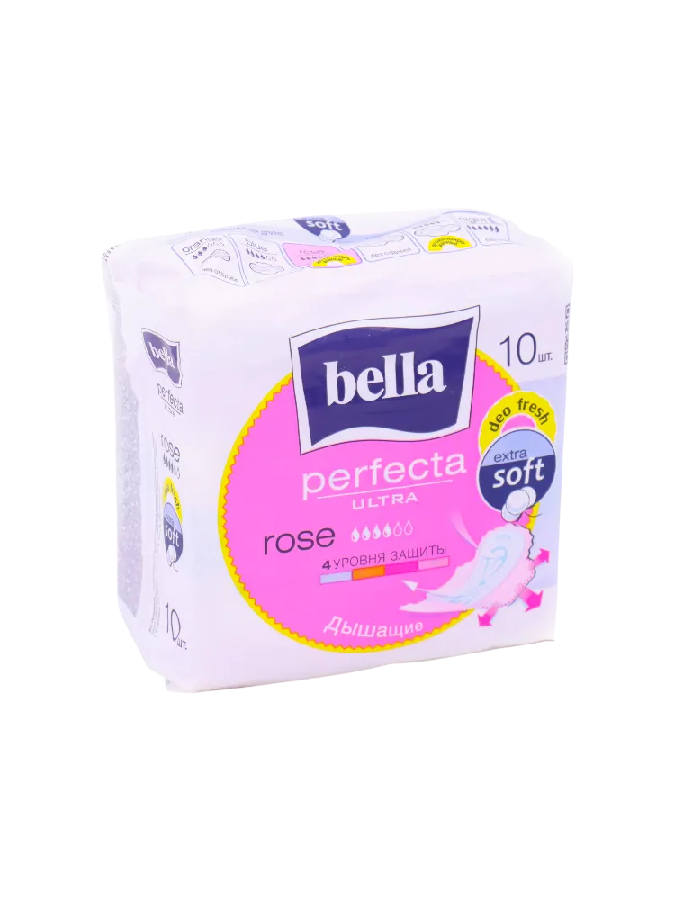 ПРОКЛАДКИ BELLA PERFECTA ROSE DEO 10ШТ БЕЛАЯ ЛИНИЯ