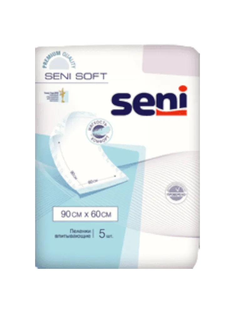 ПЕЛЕНКИ SENI Д/ВЗРОСЛЫХ SOFT 90*60СМ 5ШТ