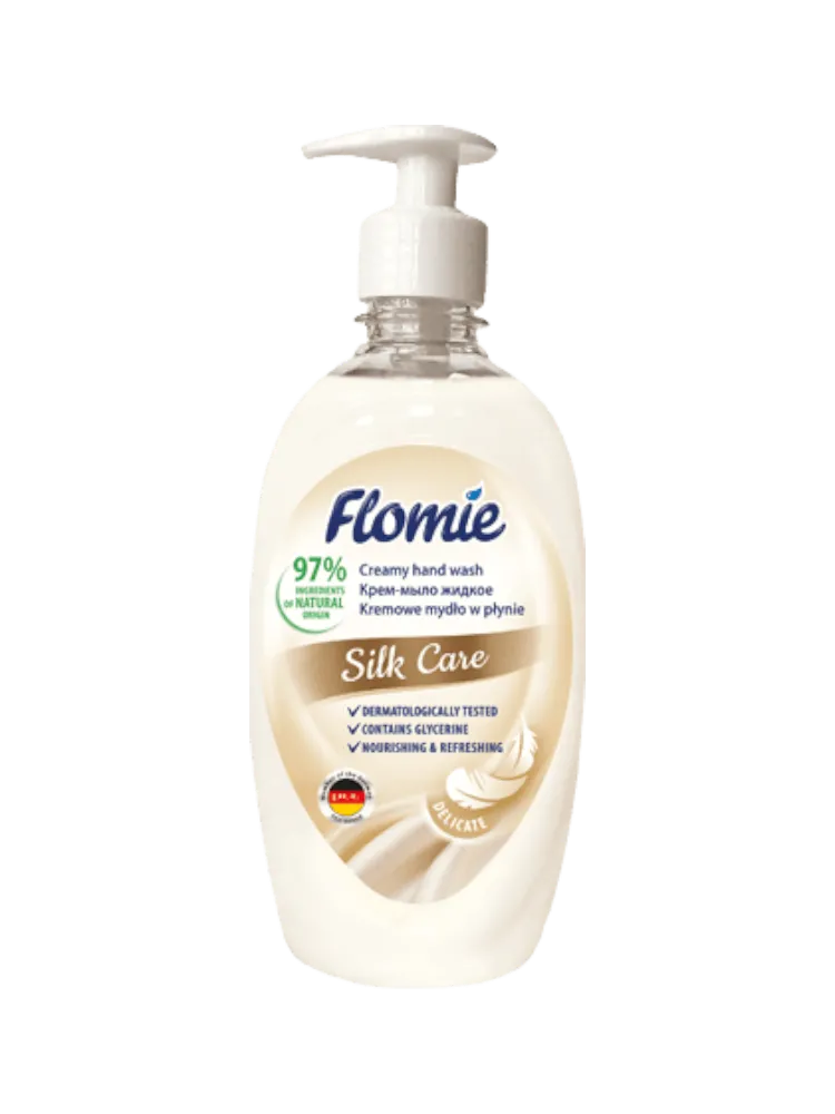 ЖИДКОЕ КРЕМ- МЫЛО FLOMIE SILK CARE 500МЛ