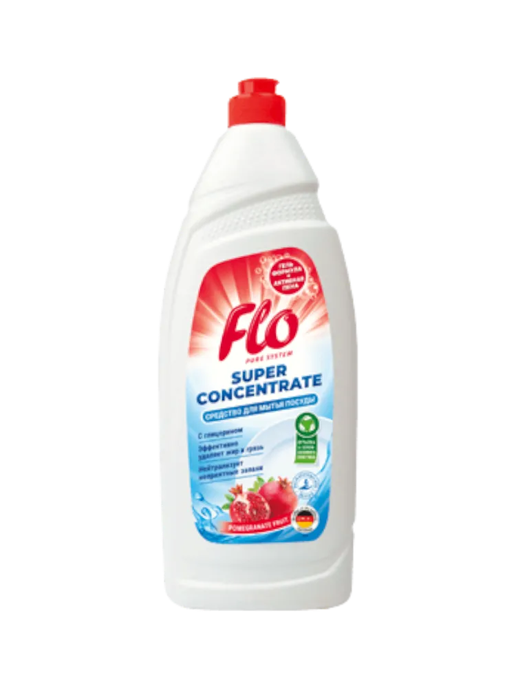 СР-ВО Д/МЫТЬЯ ПОСУДЫ FLO SUPER CONCENTRATE POMEGRANATE 900ML