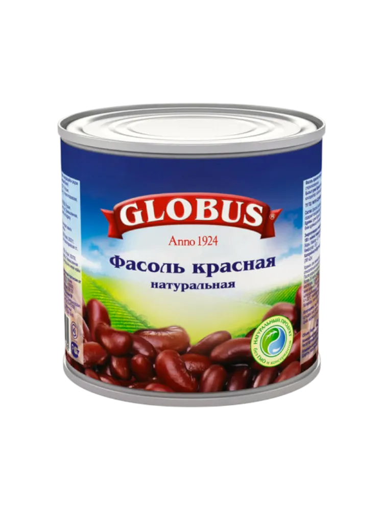 ФАСОЛЬ GLOBUS 425МЛ КРАСНАЯ НАТУРАЛЬНАЯ 