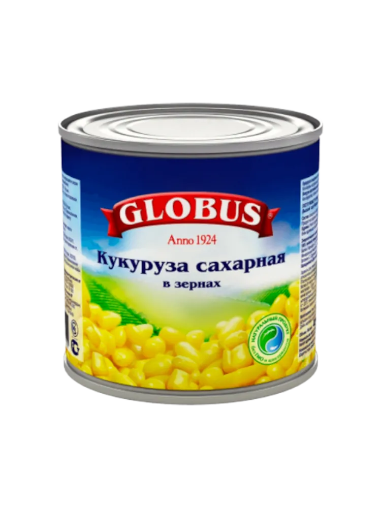 КУКУРУЗА GLOBUS 340Г САХАРНАЯ В ЗЕРНАХ