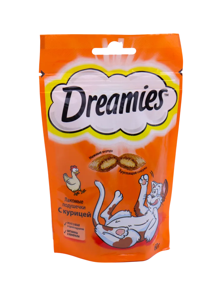 ЛАКОМСТВО Д/КОШЕК DREAMIES 60Г КУРИЦА