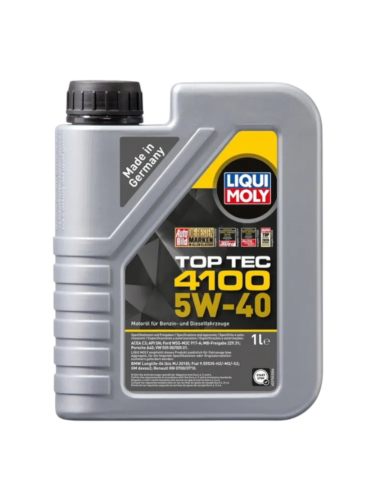 Моторное масло Синтетическое LIQUI MOLY TOP TEC 4100 5W-40 1 л