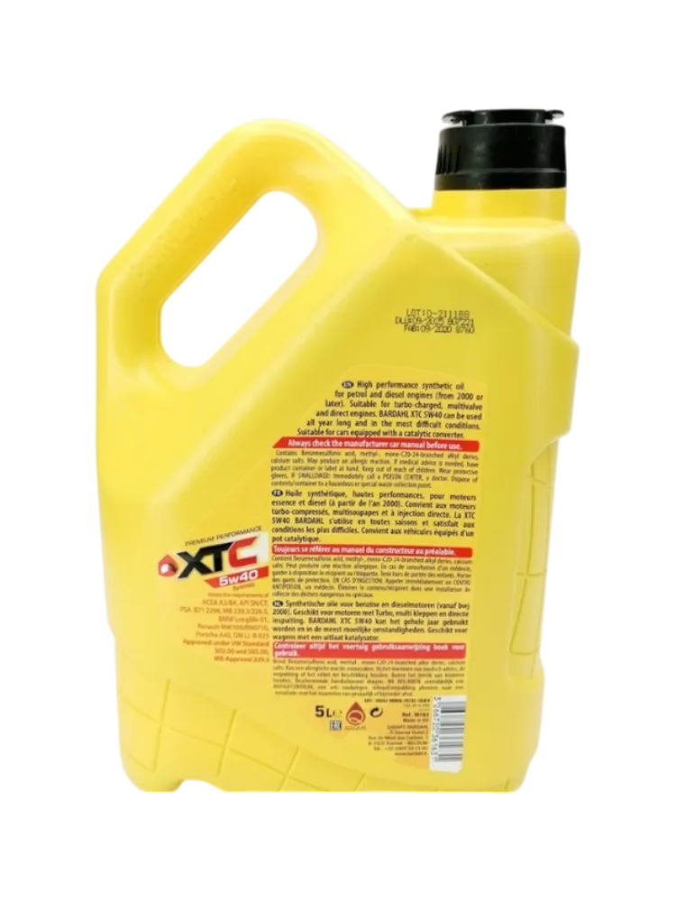 Моторное масло Синтетическое Bardahl XTC 5W-40 5 л - фото 2
