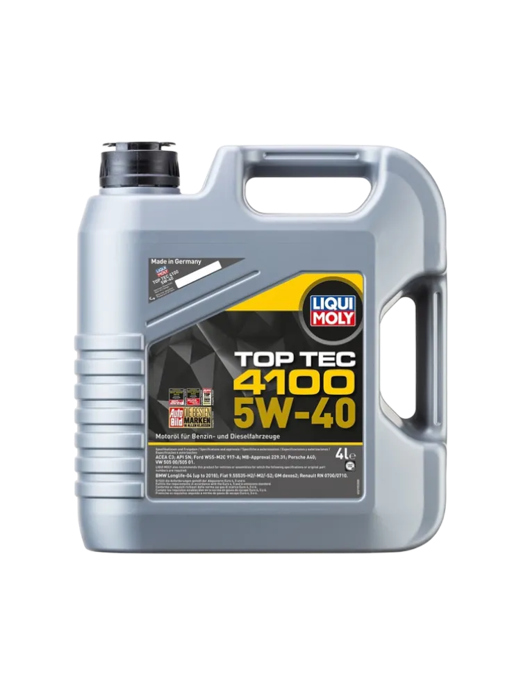 Моторное масло Синтетическое LIQUI MOLY TOP TEC 4100 5W-40 4 л