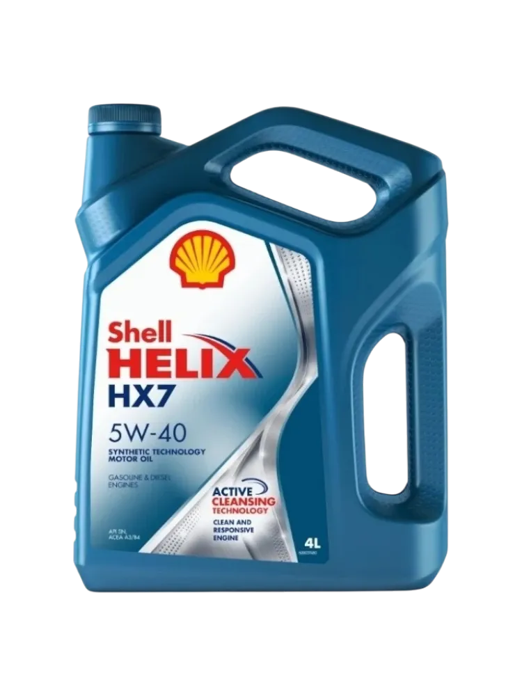 Моторное масло Полусинтетическое SHELL HELIX HX7 5W-40 4 л