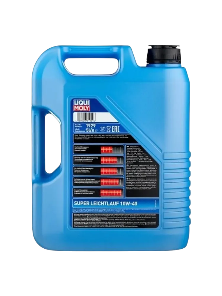 Моторное масло Синтетическое LIQUI MOLY SUPER LEICHTLAUF 10W-40 5 л - фото 3