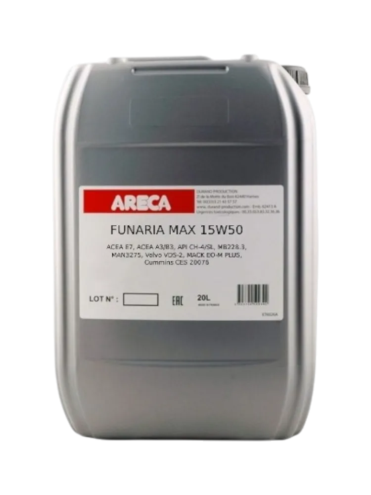 Моторное масло Минеральное ARECA FUNARIA 15W-50 20 л