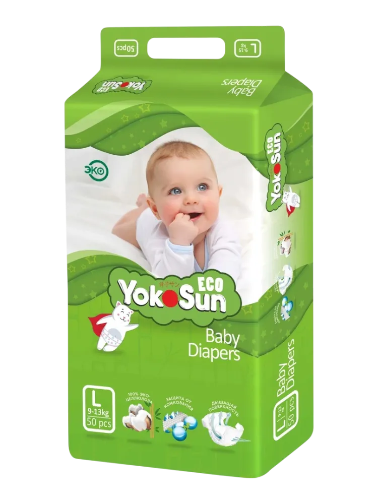 Подгузники Yokosun L, 50 шт