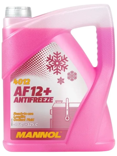 Антифриз Mannol 4012 AG12 красный (розовый) G-12+ 5 л