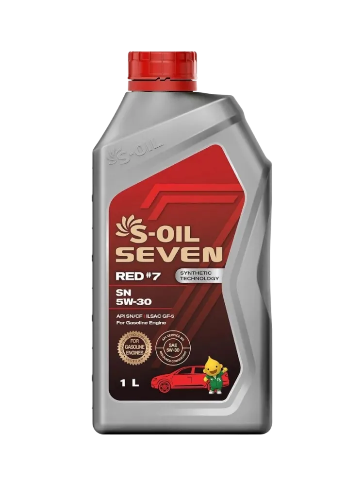 Моторное масло Синтетическое S-OIL Red #7 5W-30 1 л